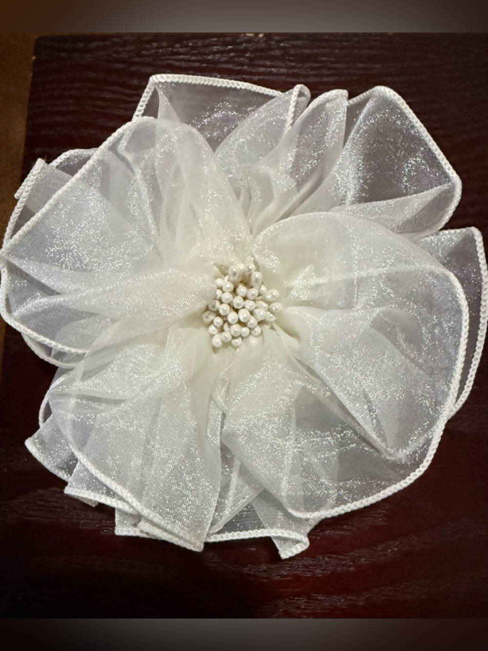 Tasha organza flower brooch/pin hair